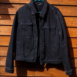 Vero Moda 2XL (Fits like a M/L) Lined Denim Teddy Jacket, Black